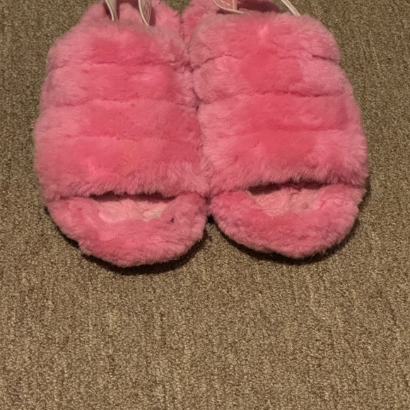 Pink Ugg Fluff Yeah Slipper/Slide women’s size 7 - Picture 3 of 7